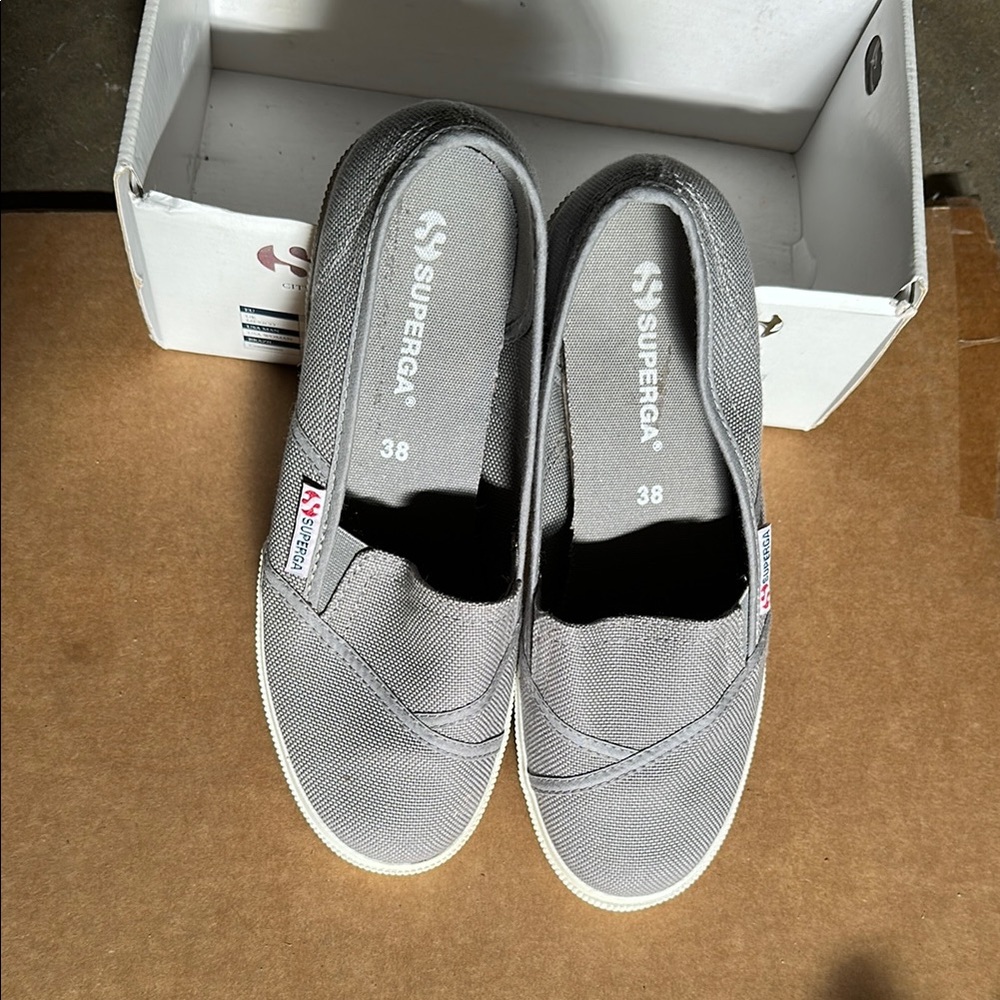 Superga Women's Gray Slip-On Shoes